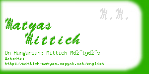 matyas mittich business card